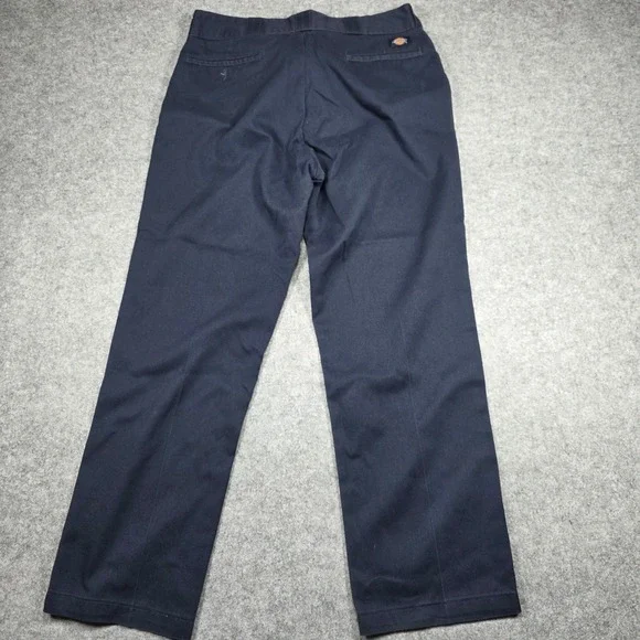 Dickies Pants Mens 32x28 Navy Straight Leg 874 Original Fit Flex Dark Wash - Picture 7 of 10